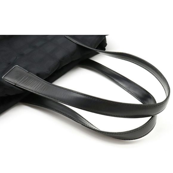 Chanel Shoulder Bag Shawl Mini Boston Nylon Leather Black - Picture 4 of 7